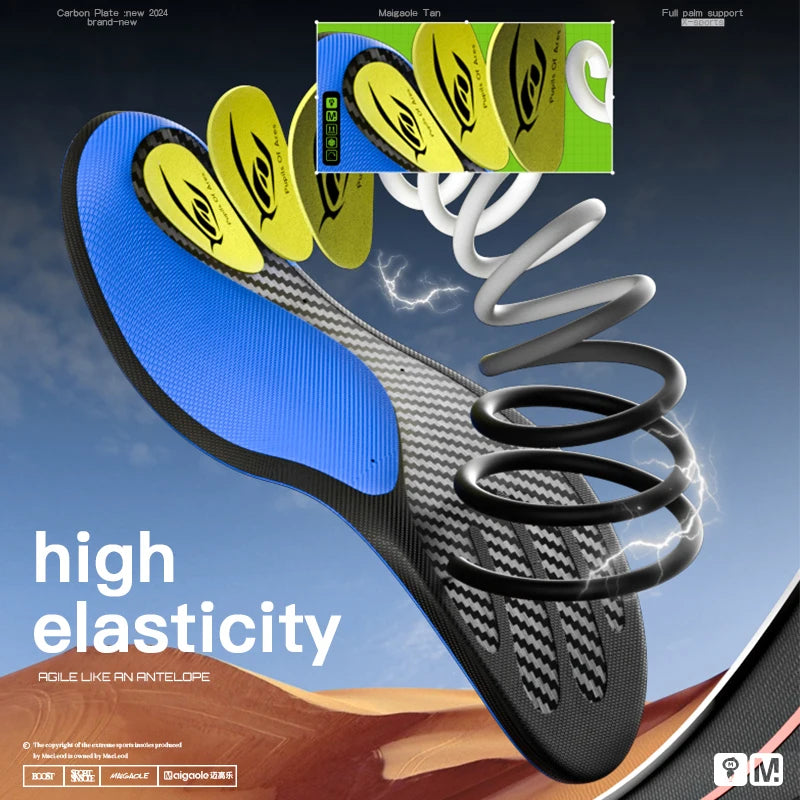 Mcgola Casual Running Carbon Plate Insole to Help Beginners Running Insole Full Palm Rebound Sports